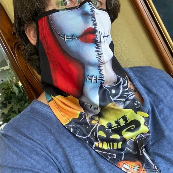 Nightmare Before Christmas Jack Sally face mask - Picture 6 of 7